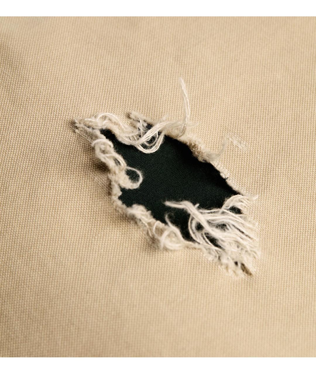 CHRISTIAN DIOR Бежевые хлопковые прямые джинсы, фото 4