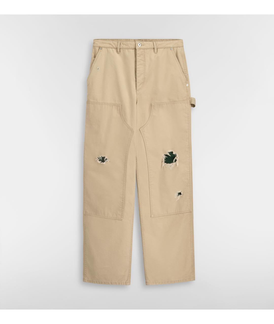 CHRISTIAN DIOR Бежевые хлопковые прямые джинсы, фото 5