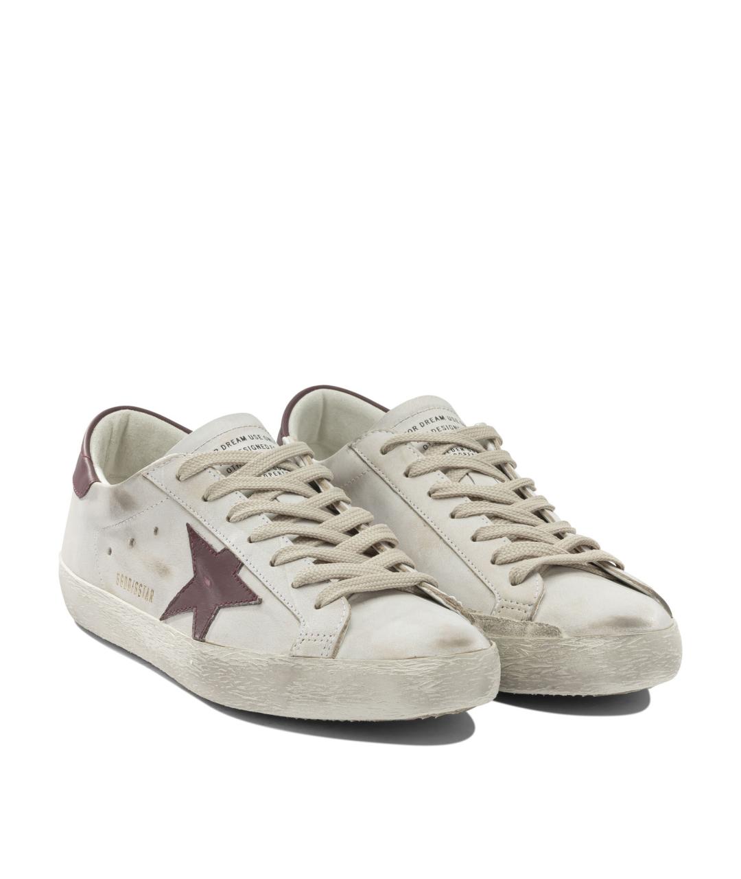 GOLDEN GOOSE DELUXE BRAND Белые кожаные низкие кроссовки / кеды, фото 2