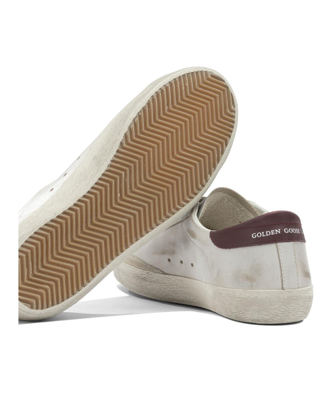 GOLDEN GOOSE DELUXE BRAND Белые кожаные низкие кроссовки / кеды, фото 5