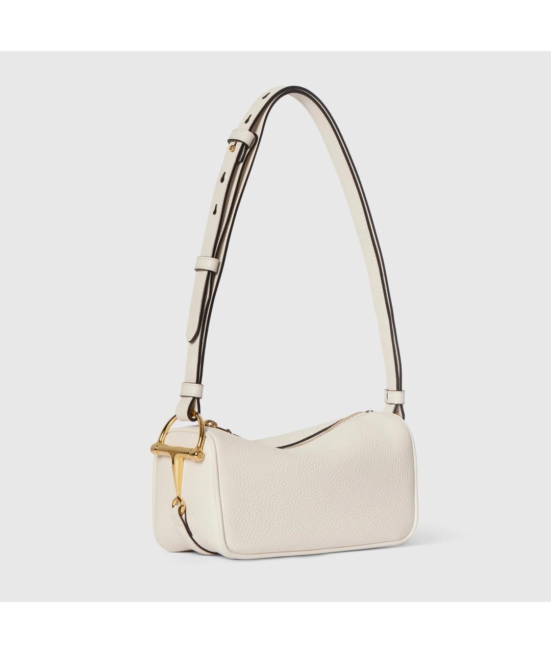 GUCCI Белая кожаная сумка через плечо, фото 3