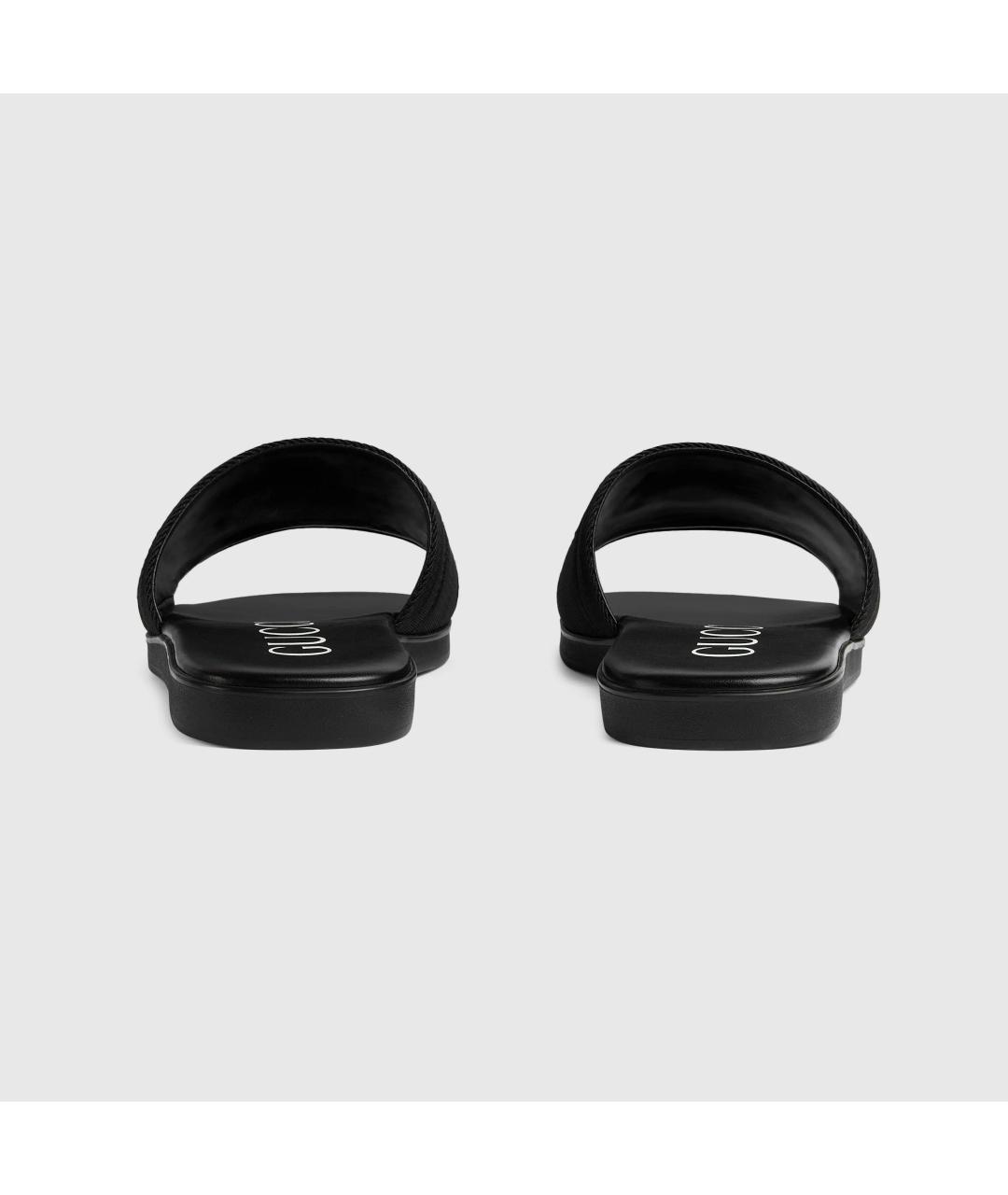 GUCCI Черные текстильные сандалии, фото 5