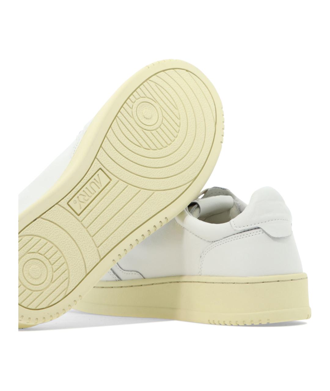 AUTRY Белые кожаные низкие кроссовки / кеды, фото 5