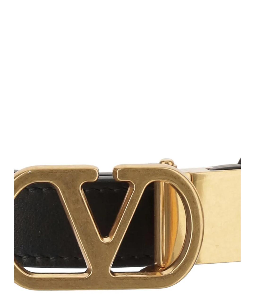 VALENTINO Черный кожаный ремень, фото 3