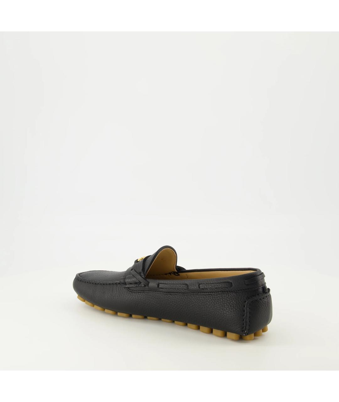 VALENTINO Черные кожаные мокасины, фото 2