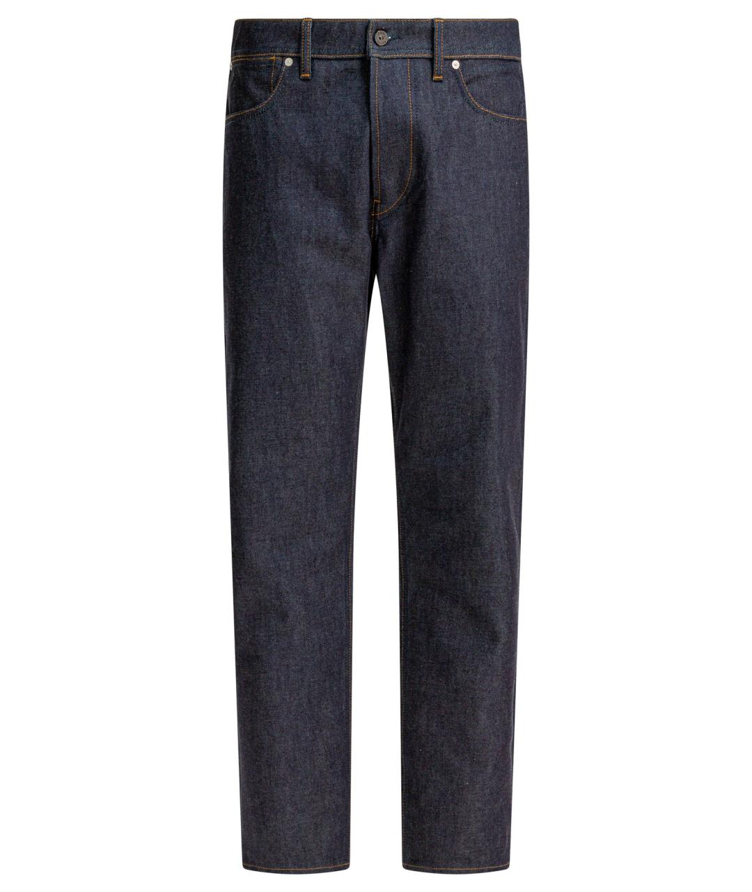 STONE ISLAND Синие хлопковые прямые джинсы, фото 1