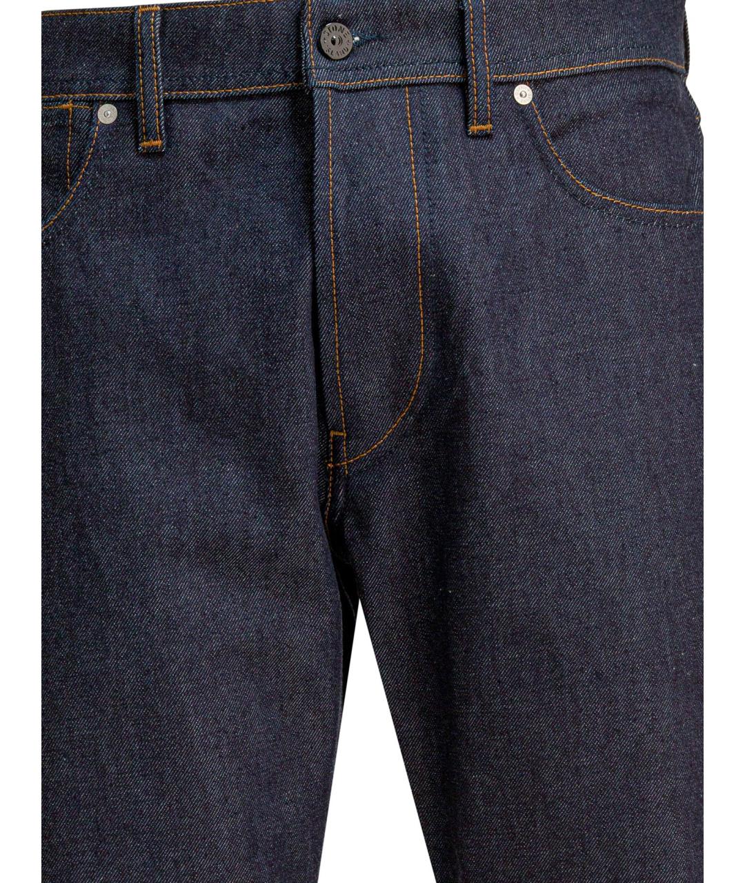 STONE ISLAND Синие хлопковые прямые джинсы, фото 3