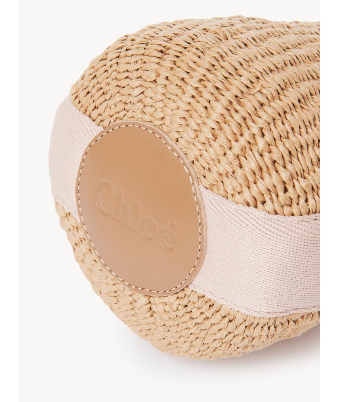 CHLOE Бежевая пелетеная сумка через плечо, фото 4