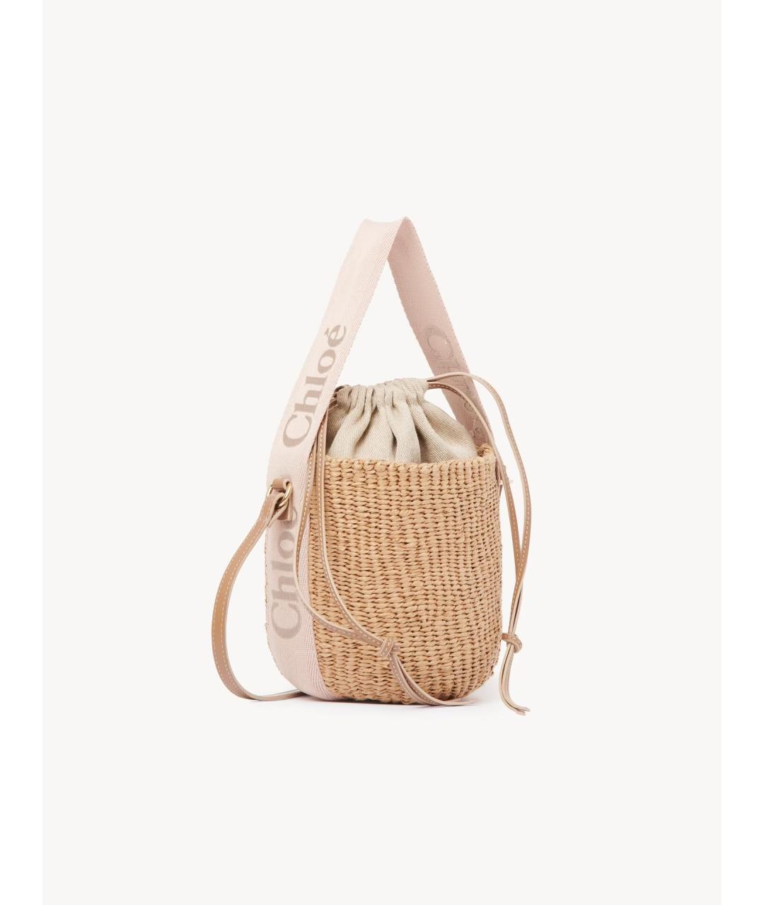 CHLOE Бежевая пелетеная сумка через плечо, фото 5