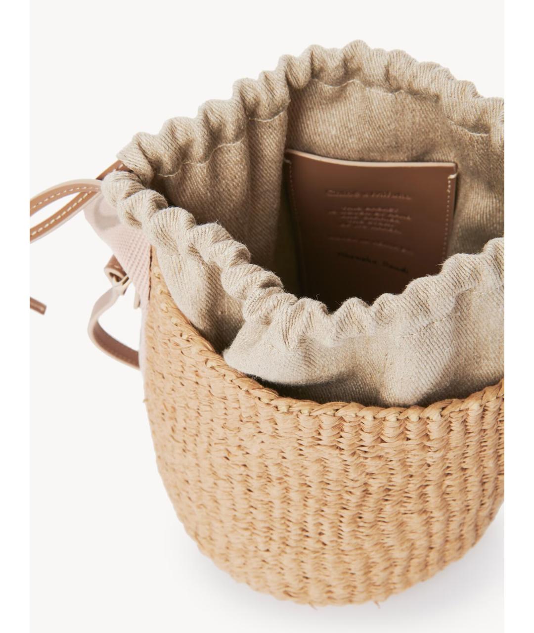 CHLOE Бежевая пелетеная сумка через плечо, фото 3