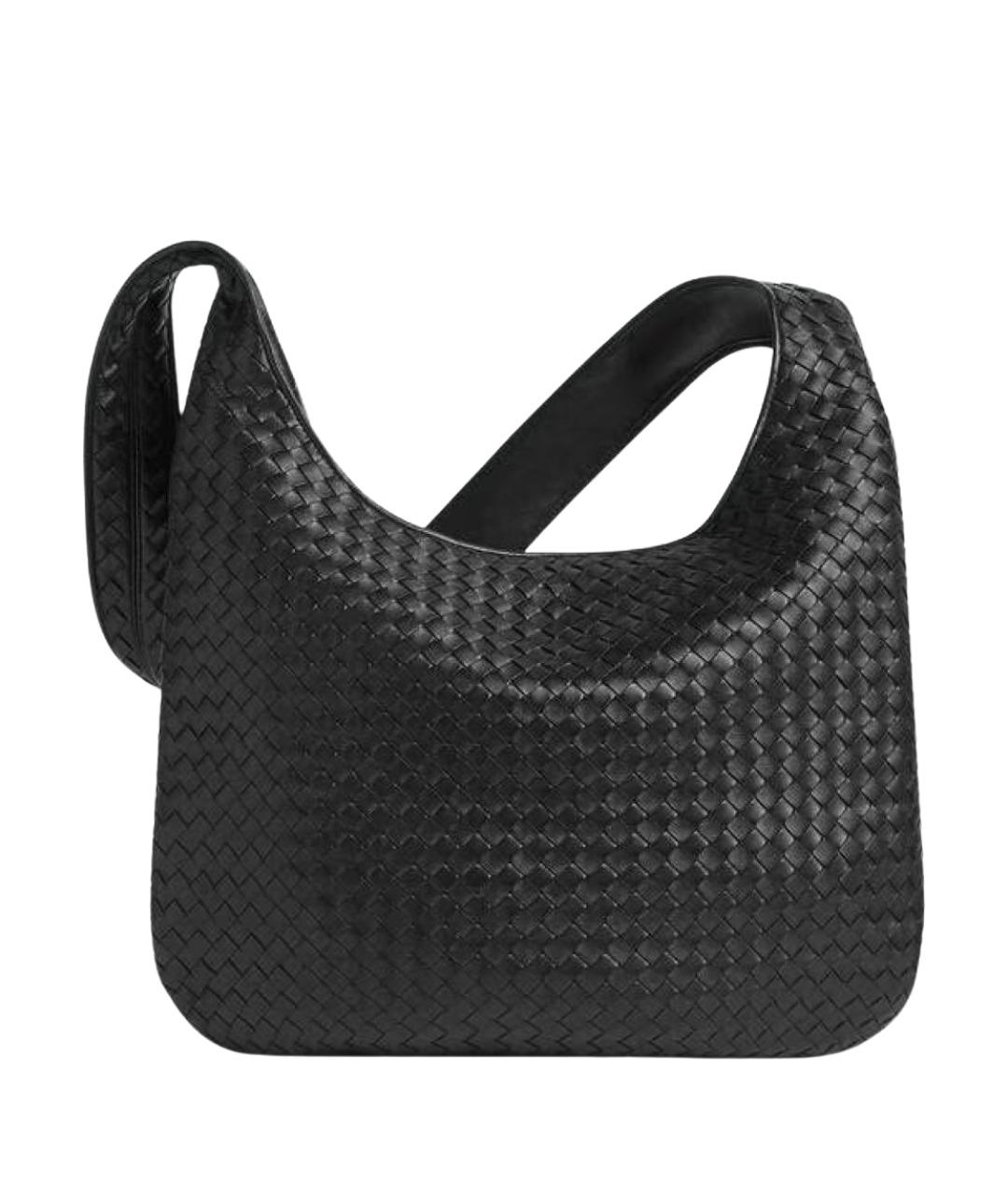 BOTTEGA VENETA Черная кожаная сумка на плечо, фото 1