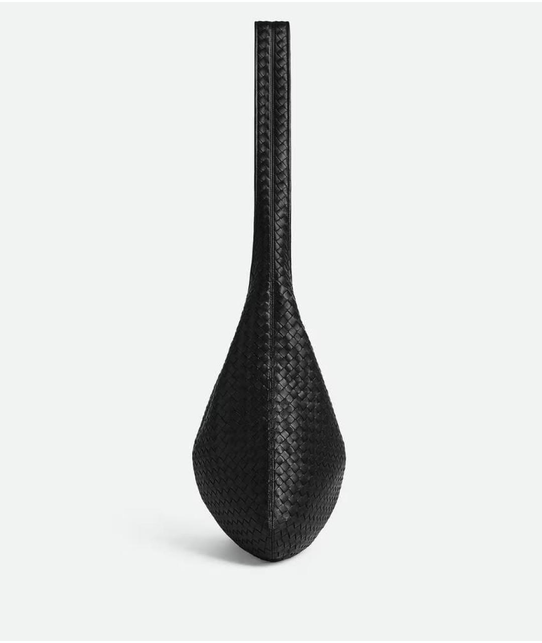 BOTTEGA VENETA Черная кожаная сумка на плечо, фото 3
