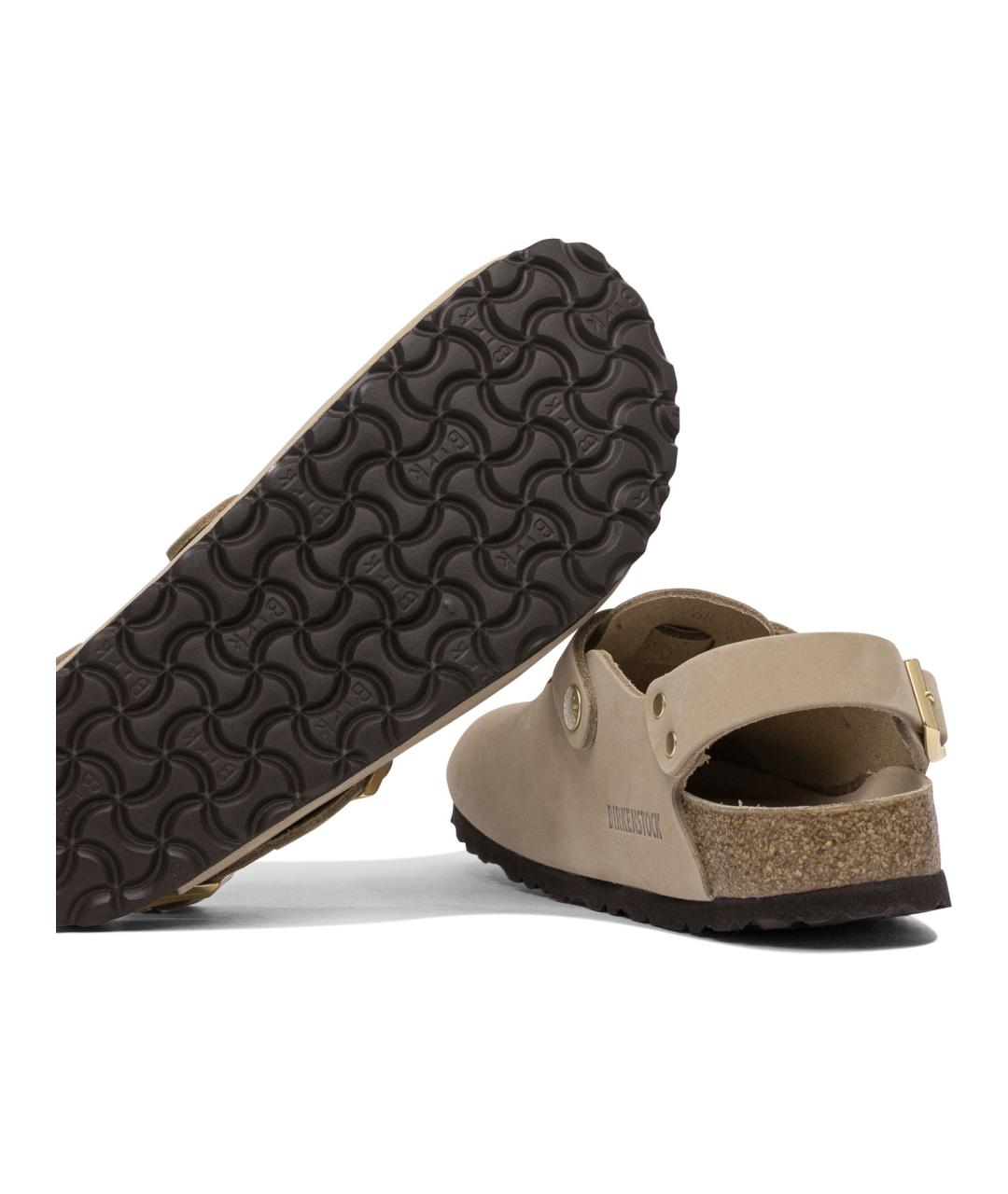 BIRKENSTOCK Бежевые кожаные сандалии, фото 5