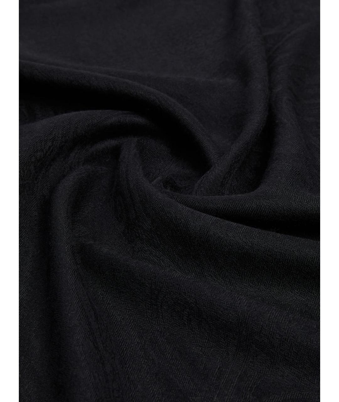 MAX MARA Черный шерстяной шарф, фото 2