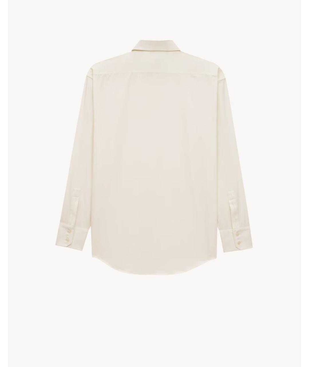 SAINT LAURENT Белая хлопковая рубашка, фото 2