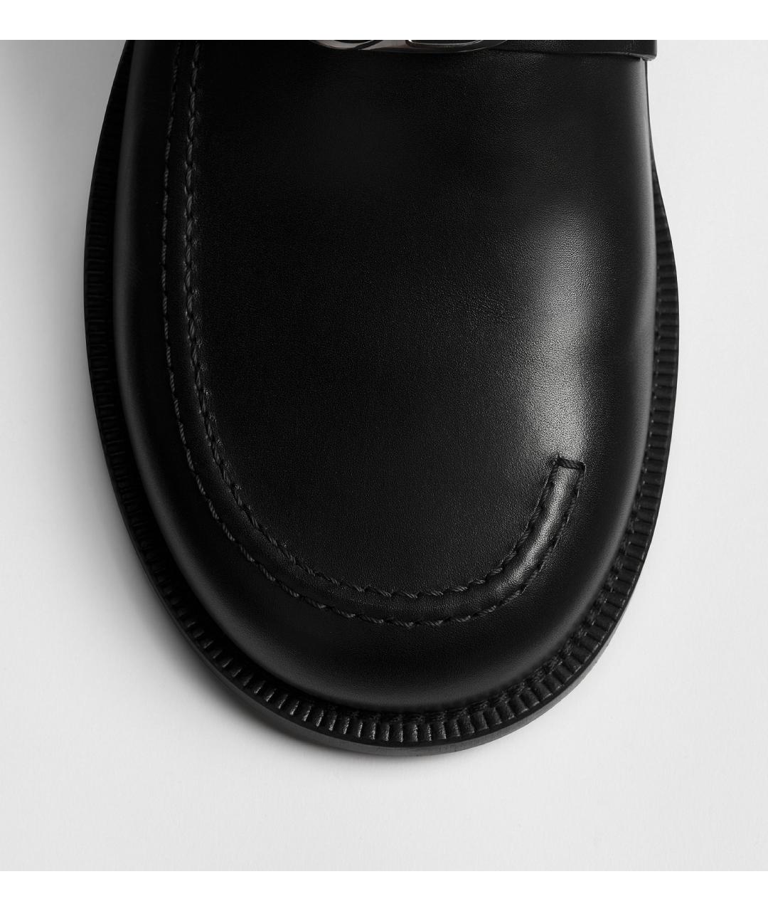 CHRISTIAN DIOR Черные кожаные лоферы, фото 6