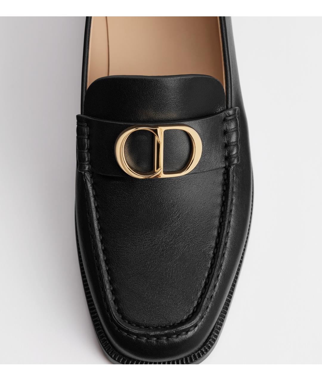 CHRISTIAN DIOR Черные кожаные лоферы, фото 4