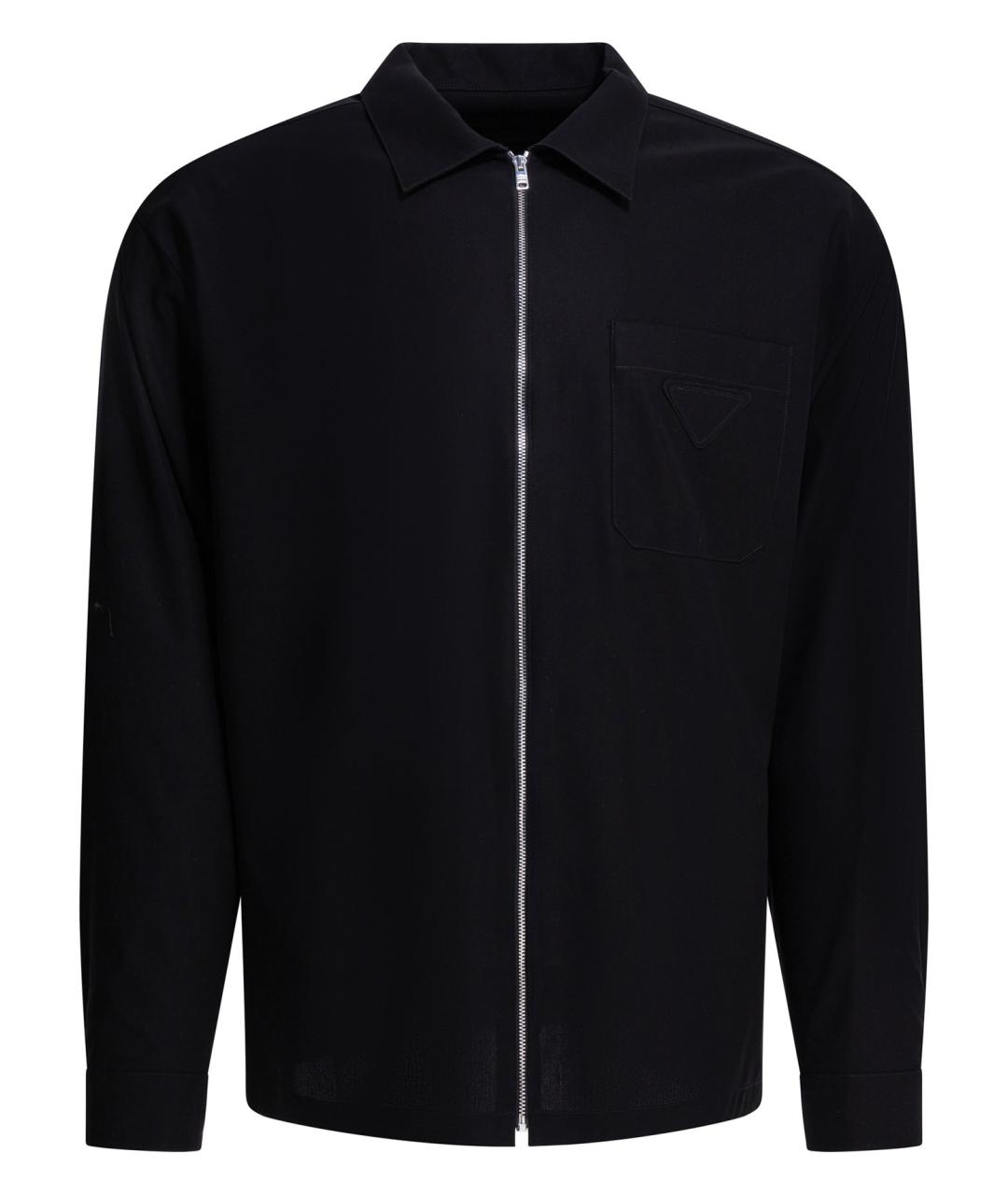 PRADA Черная хлопковая кэжуал рубашка, фото 1