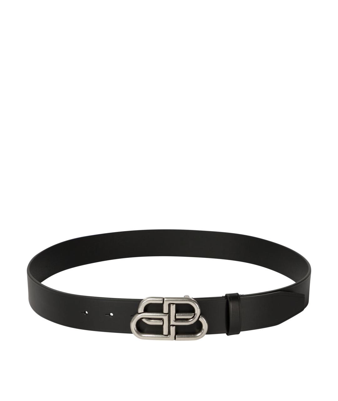BALENCIAGA Черный кожаный ремень, фото 1