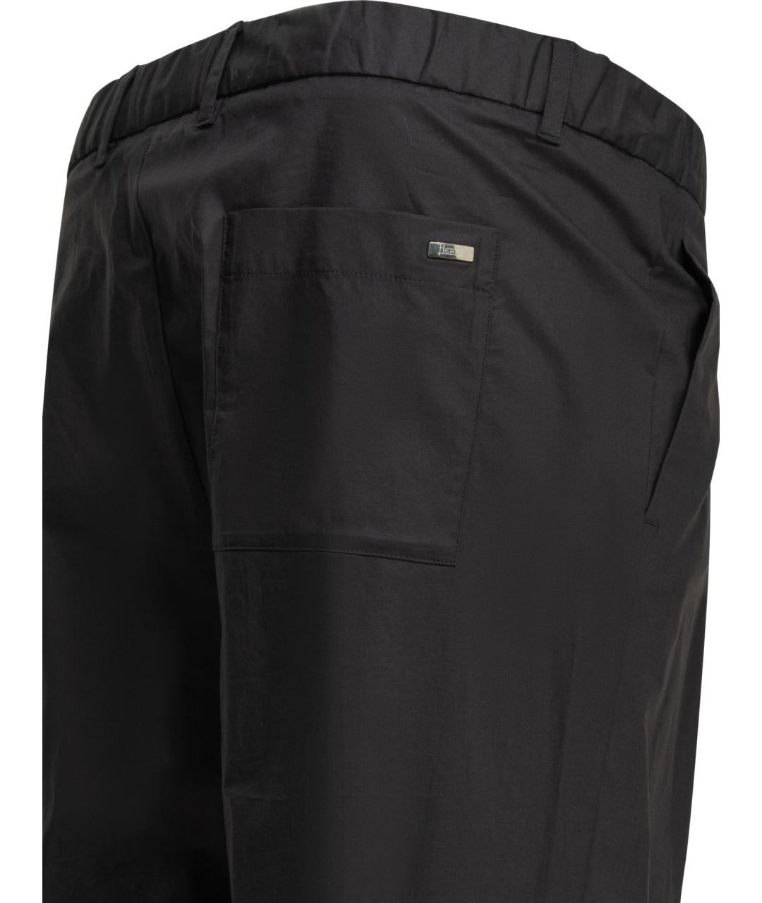 HERNO Синие хлопковые повседневные брюки, фото 4