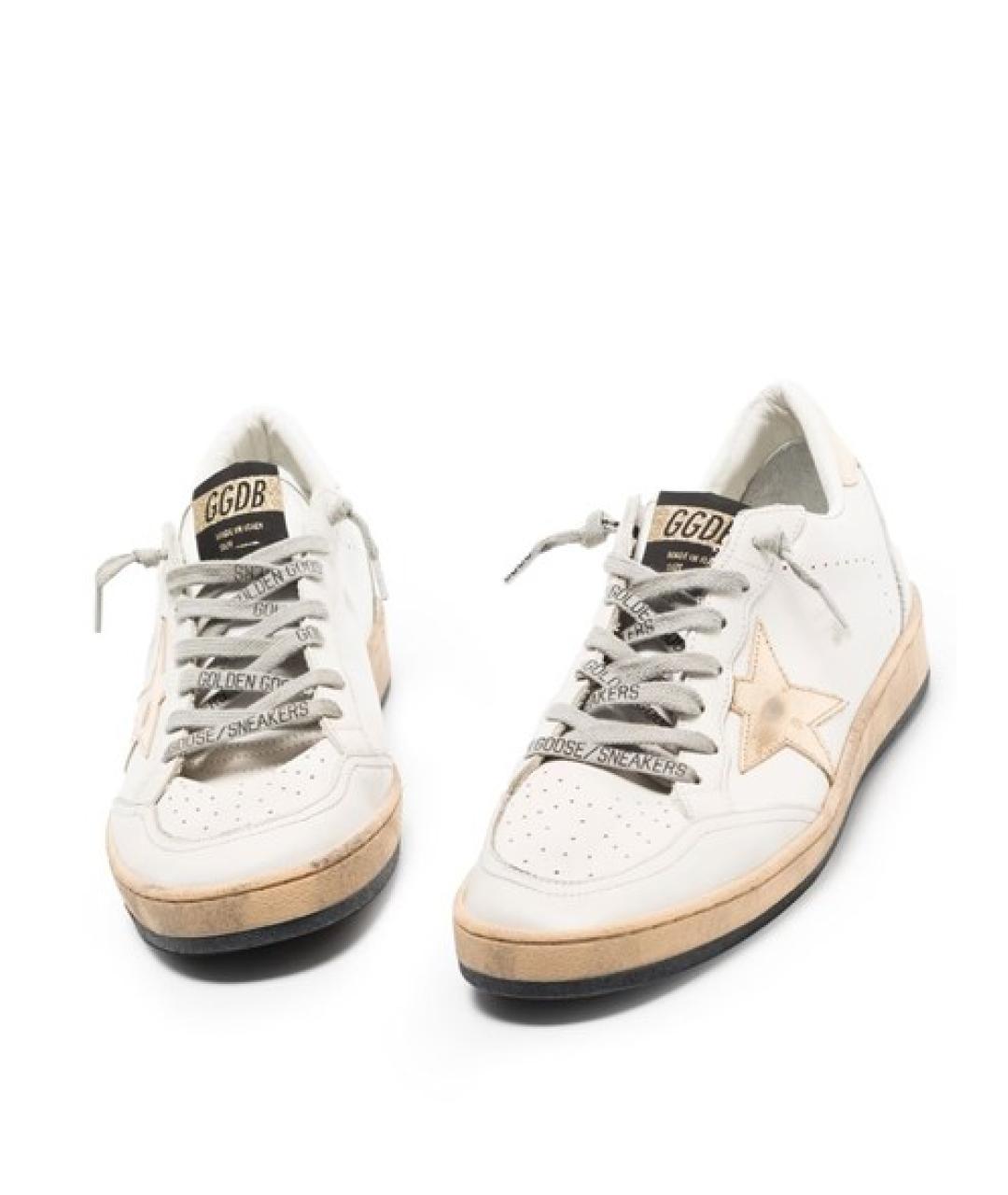 GOLDEN GOOSE DELUXE BRAND Белые кожаные кеды, фото 3