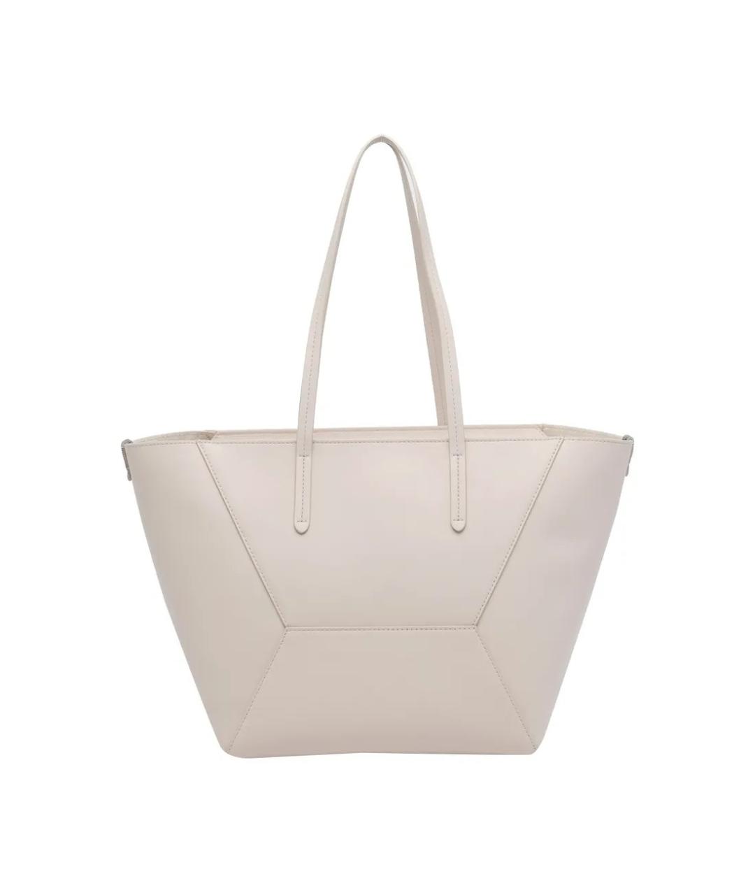 BRUNELLO CUCINELLI Белая кожаная сумка с короткими ручками, фото 2