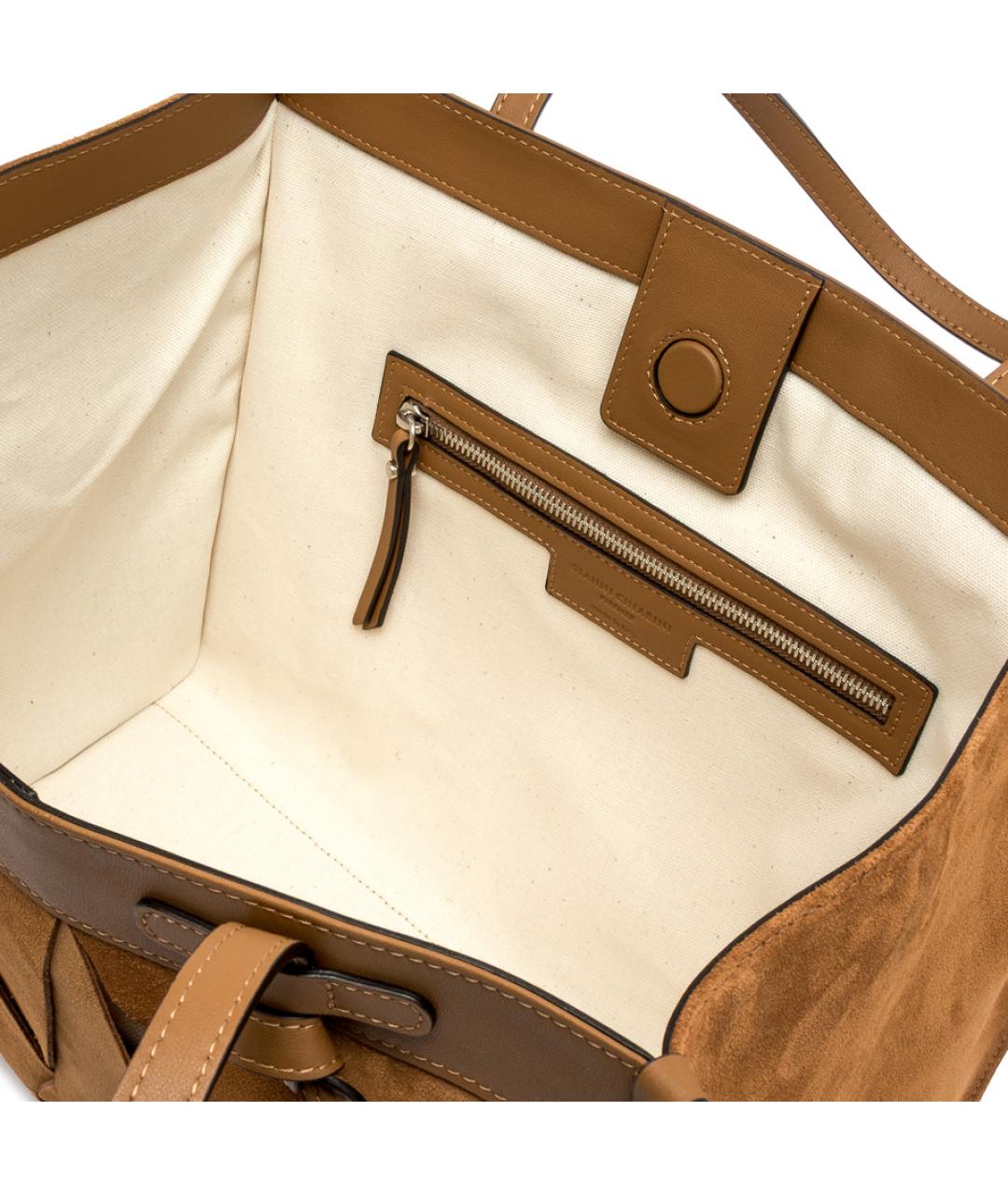 Gianni Chiarini Коричневая кожаная сумка через плечо, фото 3