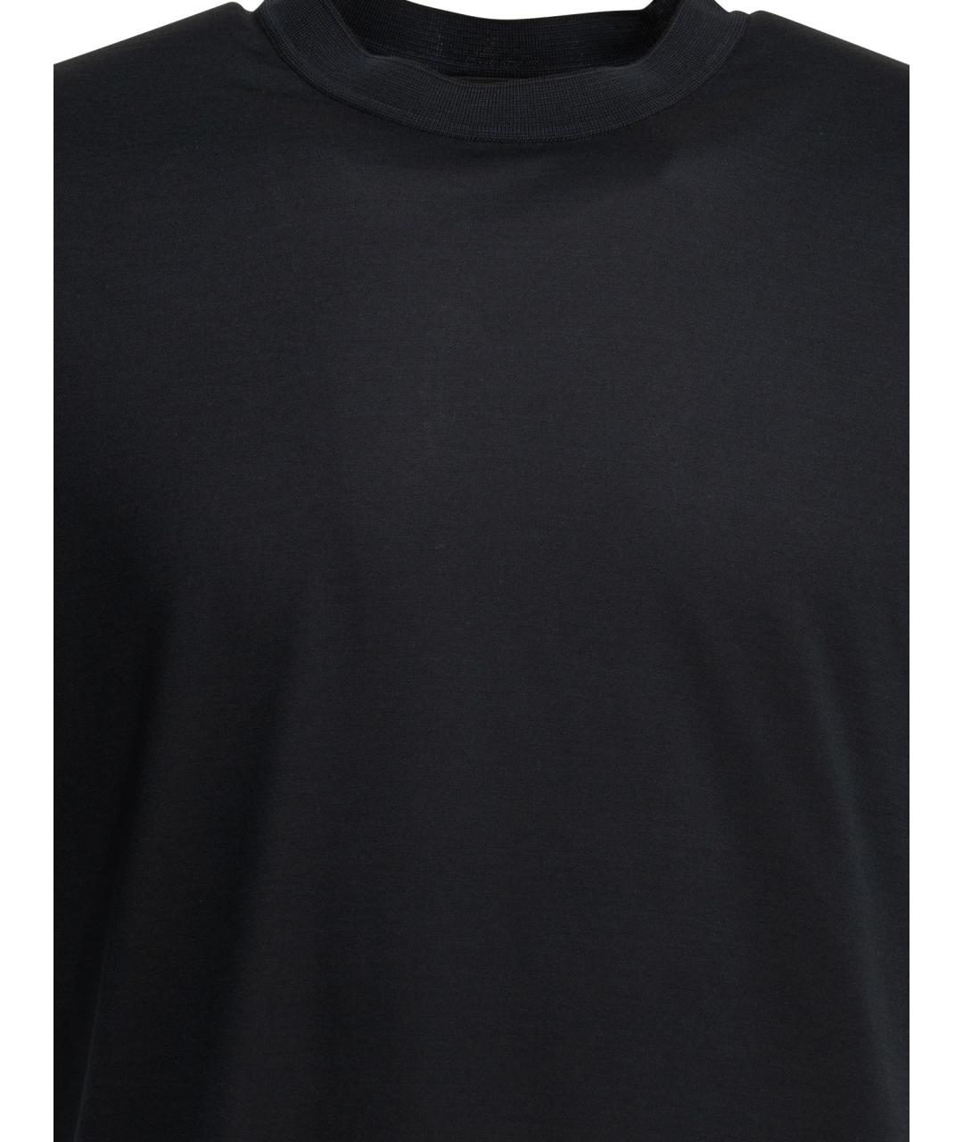 ZEGNA Черная хлопковая футболка, фото 3