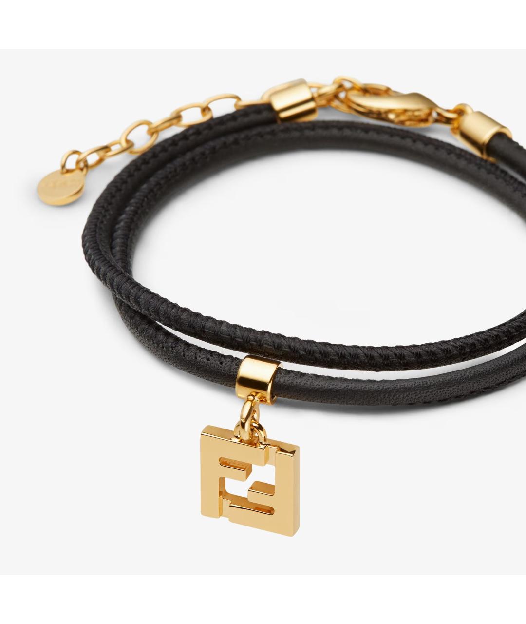 FENDI Черный латунный браслет, фото 2