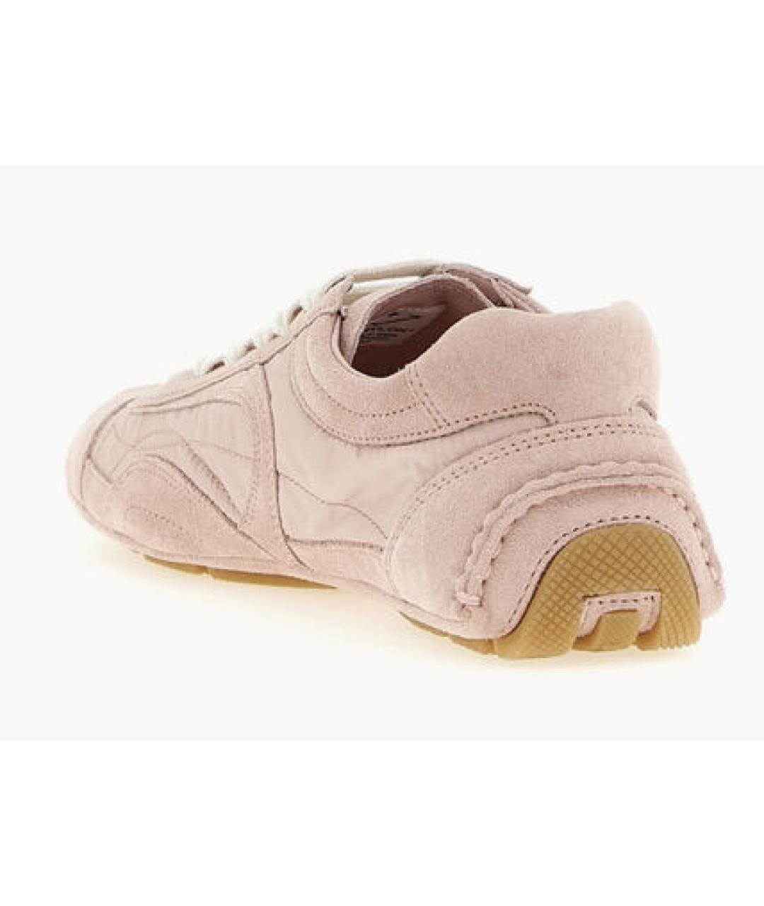 PRADA Розовые замшевые кроссовки, фото 3