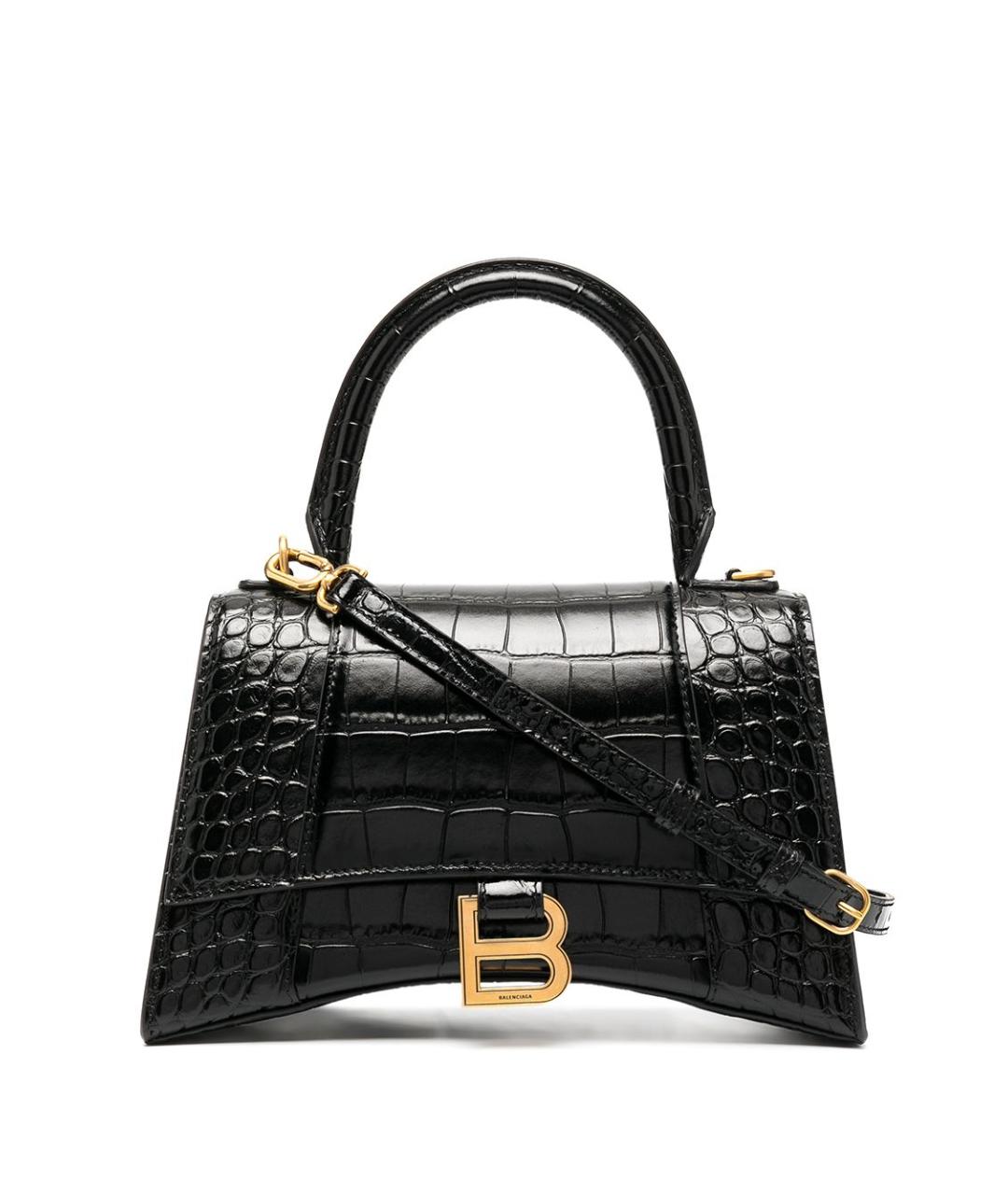 BALENCIAGA Черная кожаная сумка через плечо, фото 2