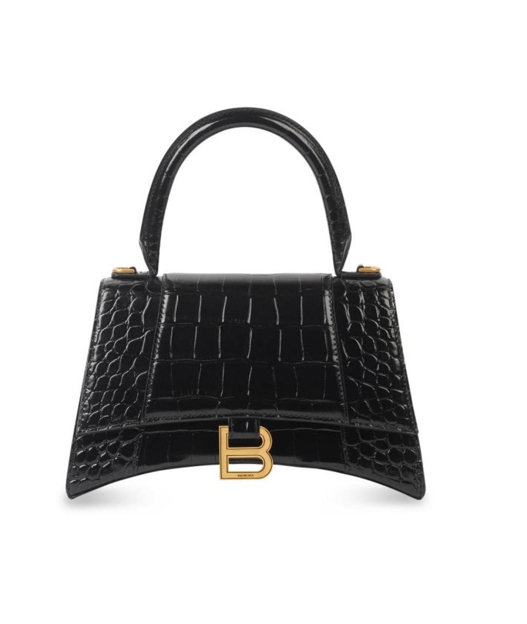 BALENCIAGA Черная кожаная сумка через плечо, фото 1