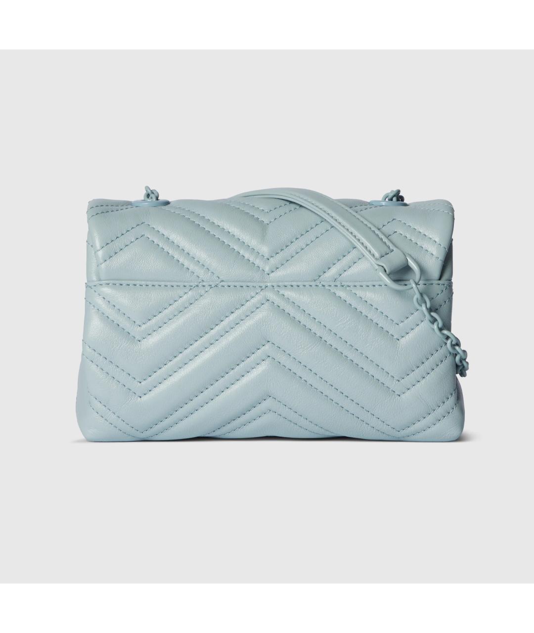 GUCCI Голубая кожаная сумка через плечо, фото 5