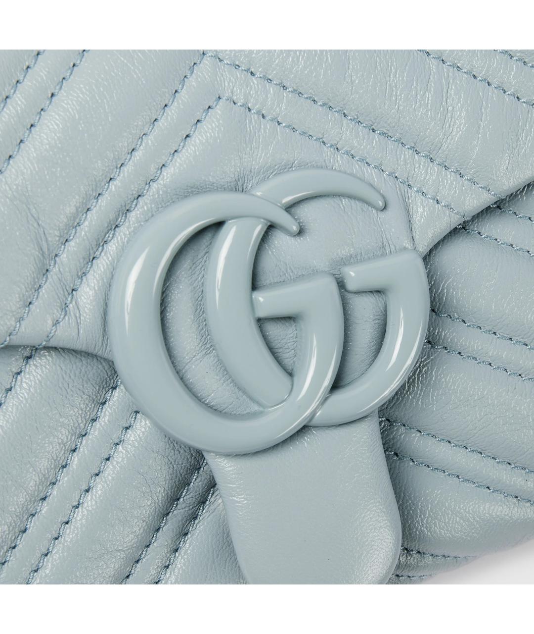 GUCCI Голубая кожаная сумка через плечо, фото 4