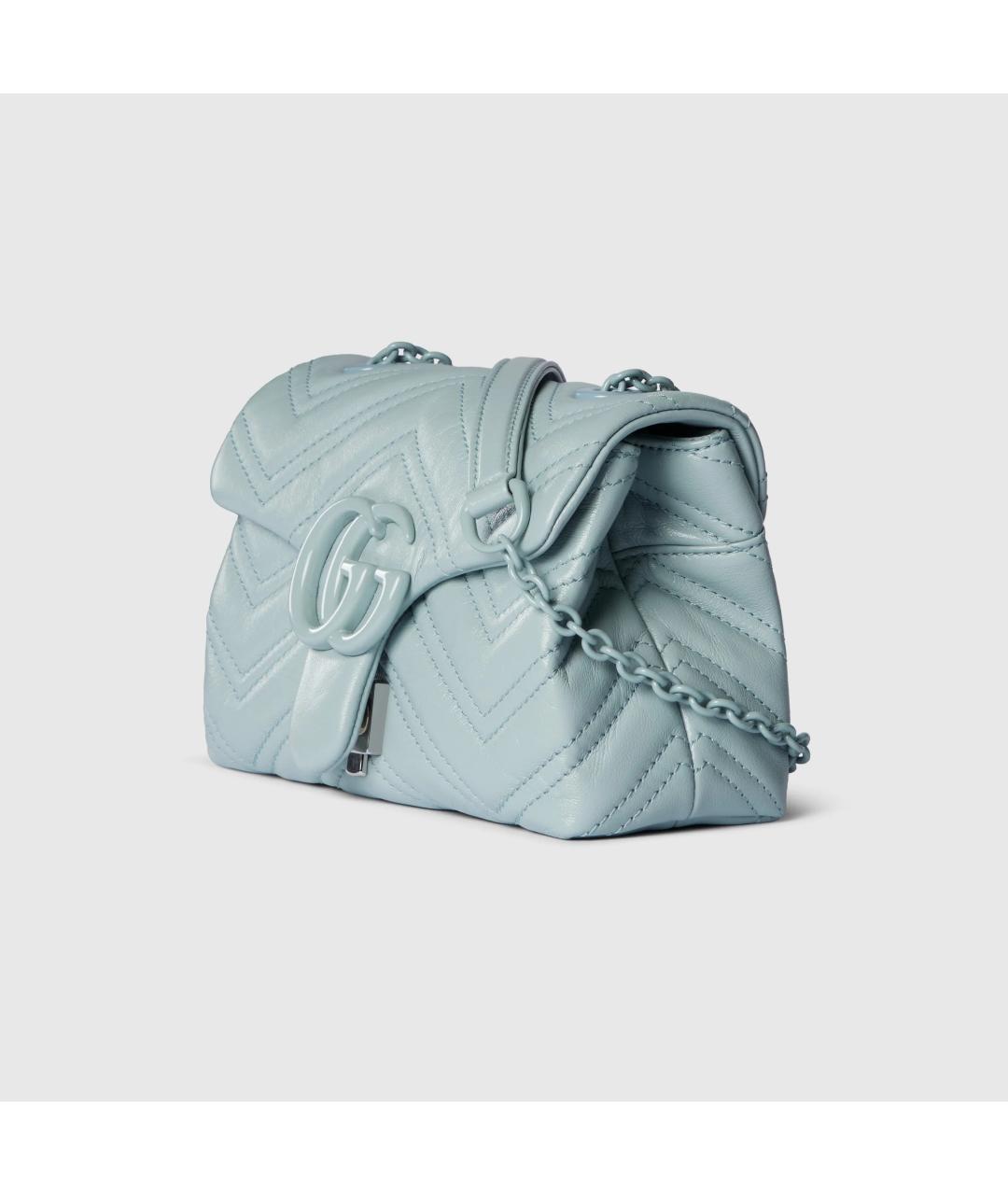 GUCCI Голубая кожаная сумка через плечо, фото 3