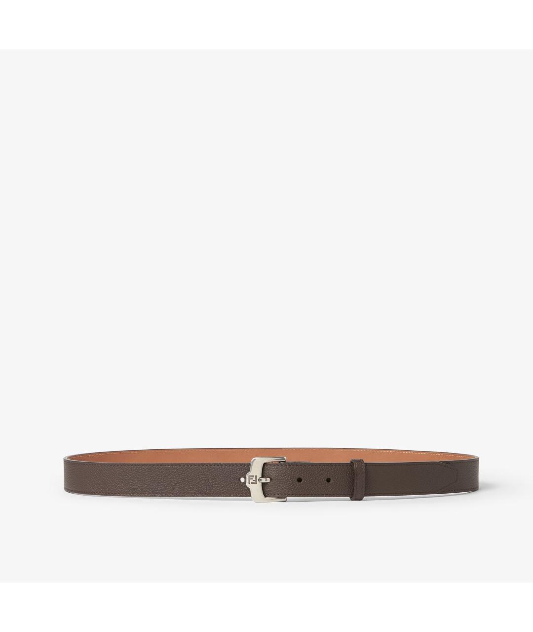FENDI Коричневый кожаный ремень, фото 3