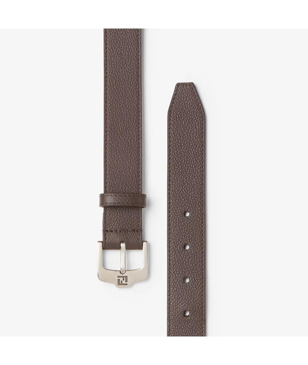 FENDI Коричневый кожаный ремень, фото 2