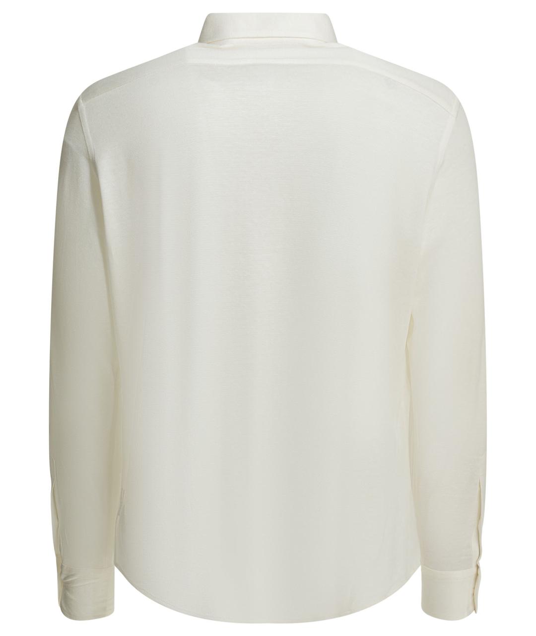 ZEGNA Белая шелковая кэжуал рубашка, фото 2