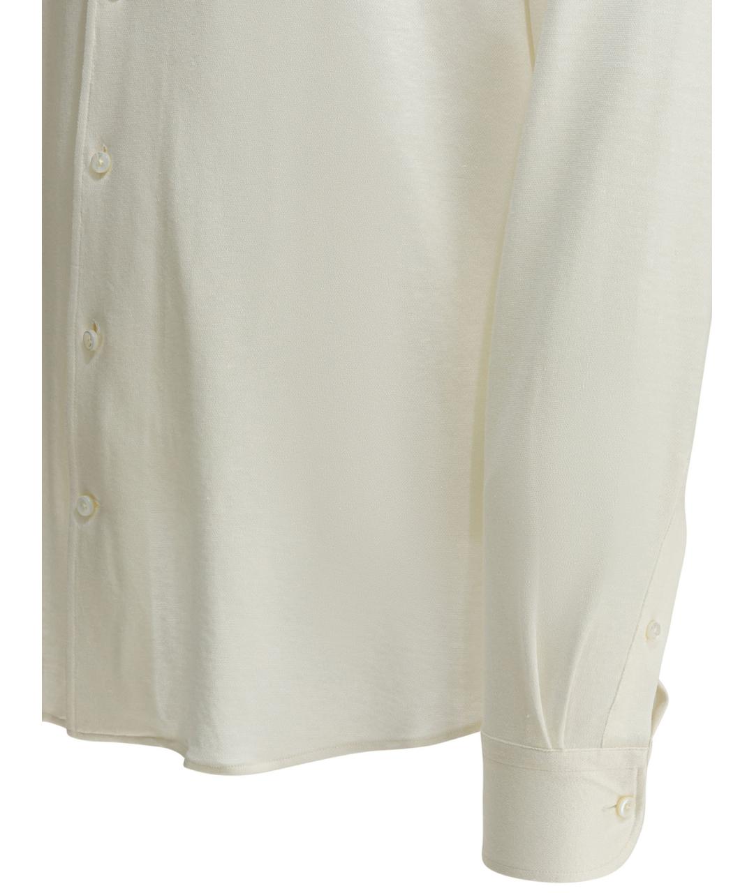 ZEGNA Белая шелковая кэжуал рубашка, фото 4