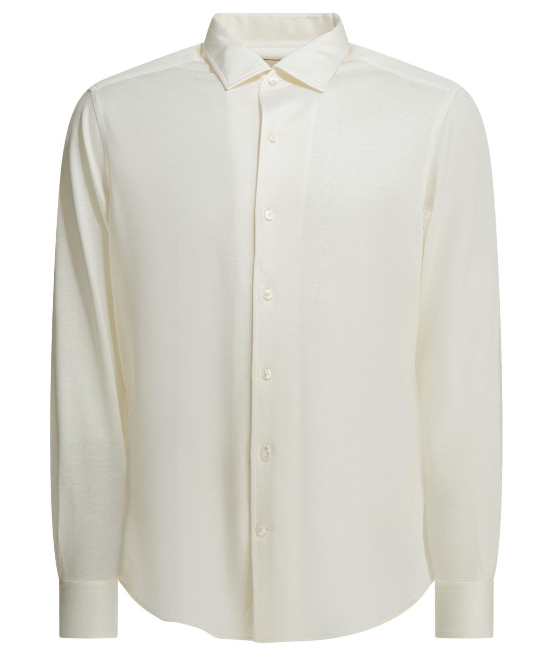 ZEGNA Белая шелковая кэжуал рубашка, фото 1