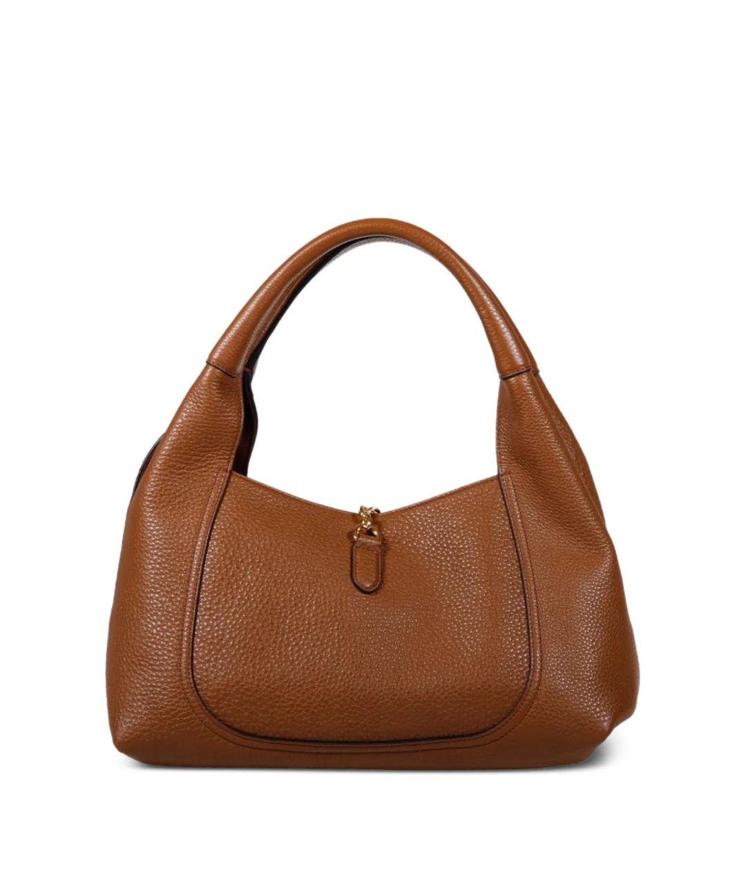 GUCCI Коричневая кожаная сумка с короткими ручками, фото 2