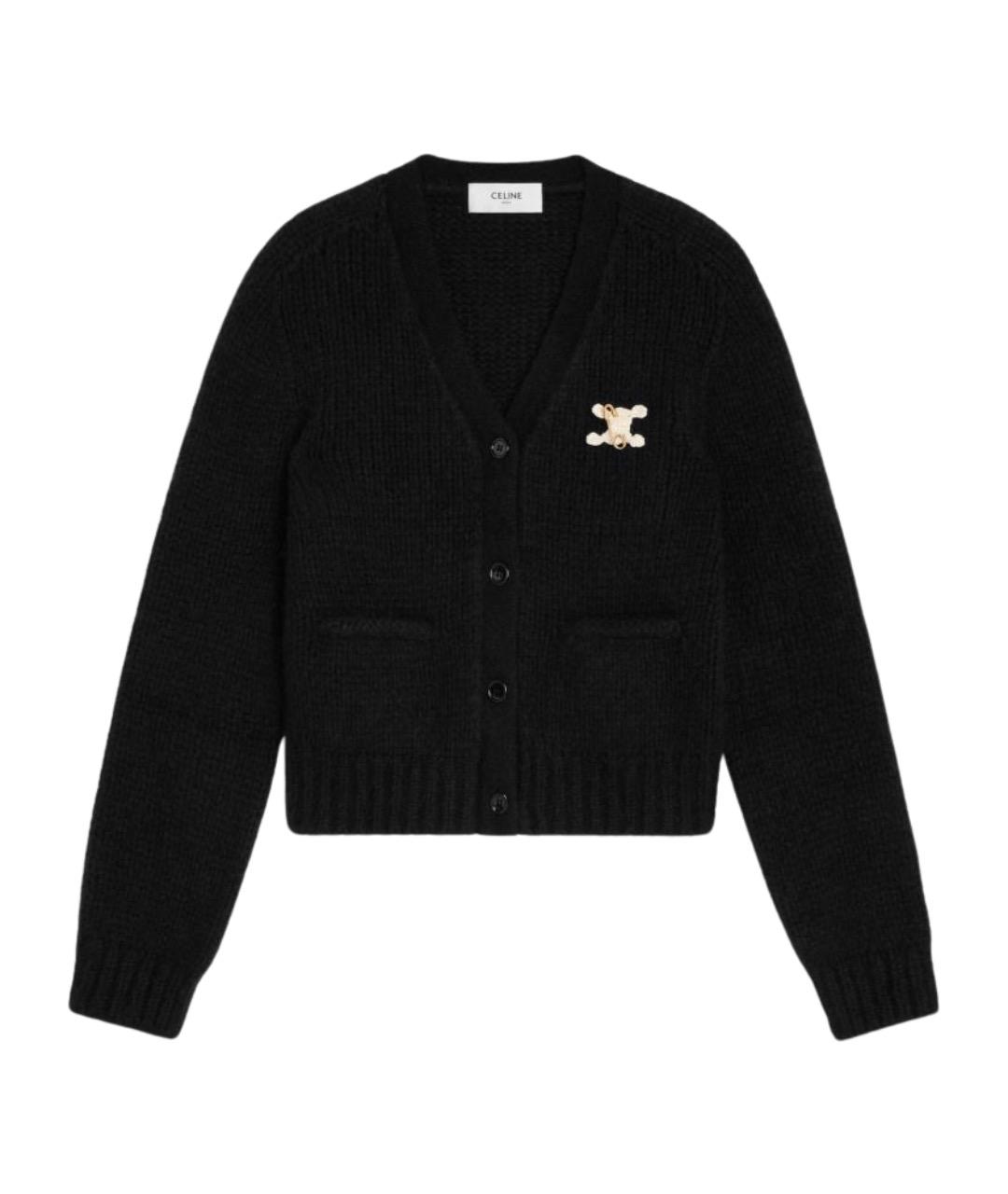 CELINE Черный кашемировый джемпер / свитер, фото 1