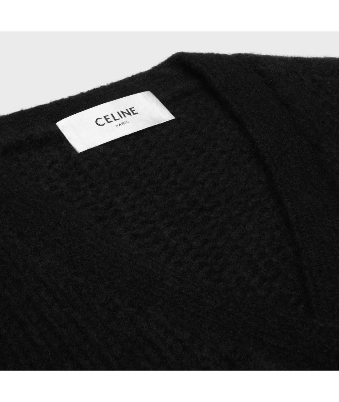 CELINE Черный кашемировый джемпер / свитер, фото 3