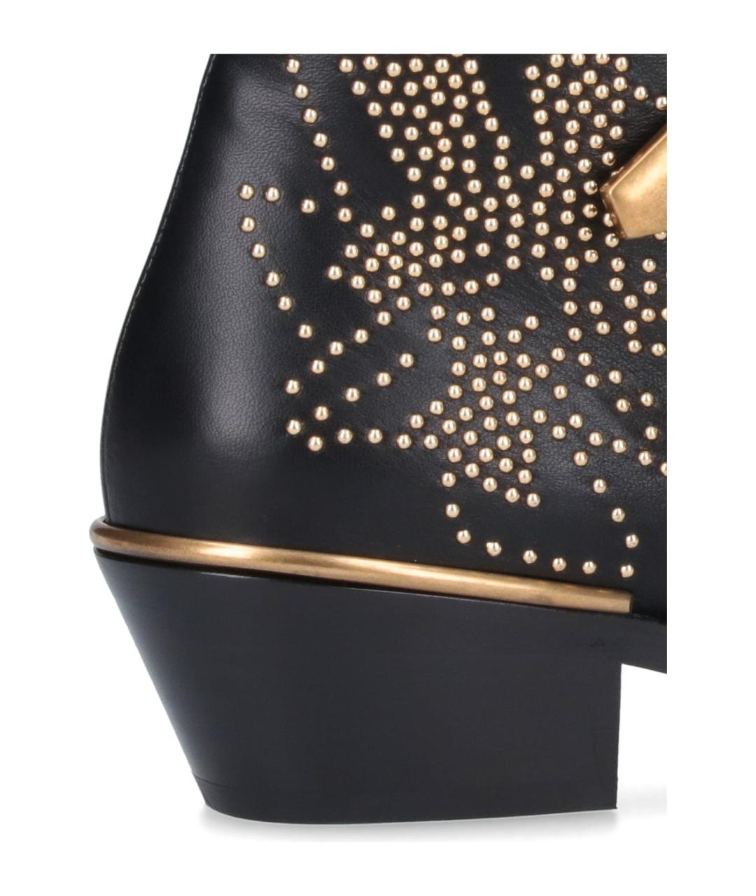 CHLOE Черные кожаные ботинки, фото 2