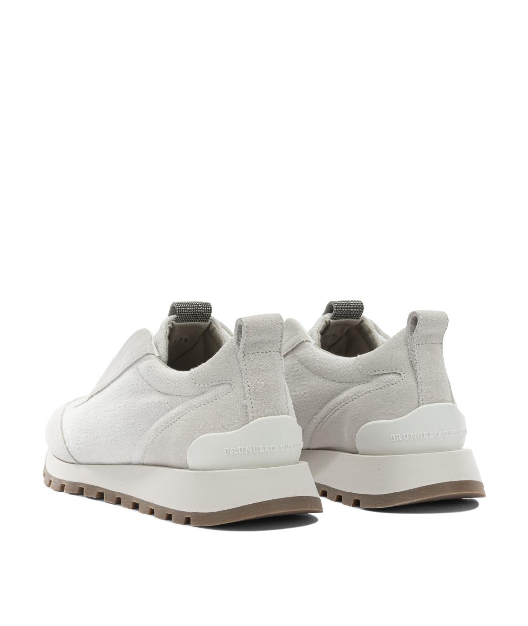 BRUNELLO CUCINELLI Серебряные кроссовки, фото 4