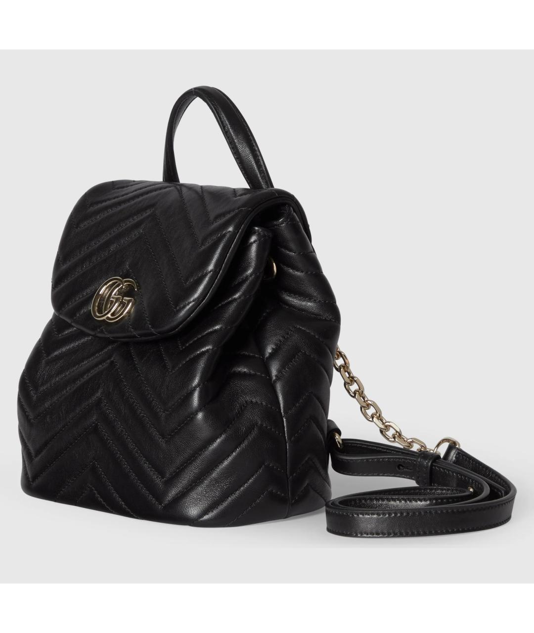 GUCCI Черный кожаный рюкзак, фото 4