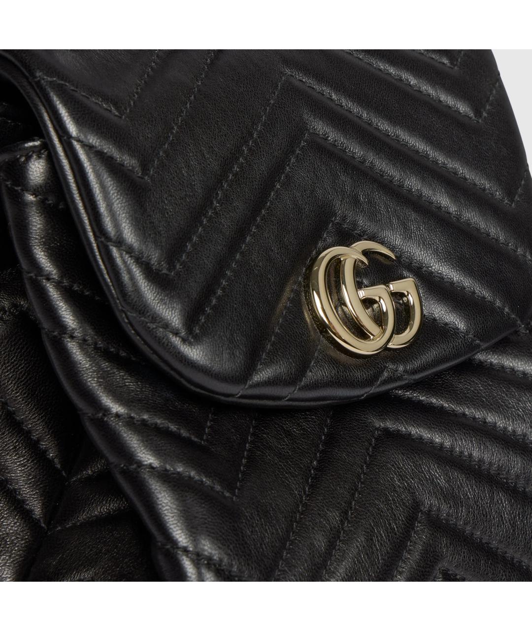 GUCCI Черный кожаный рюкзак, фото 3