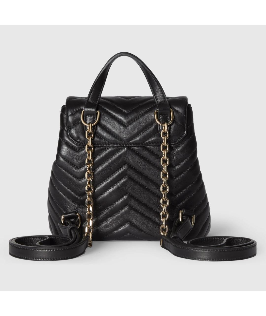 GUCCI Черный кожаный рюкзак, фото 2