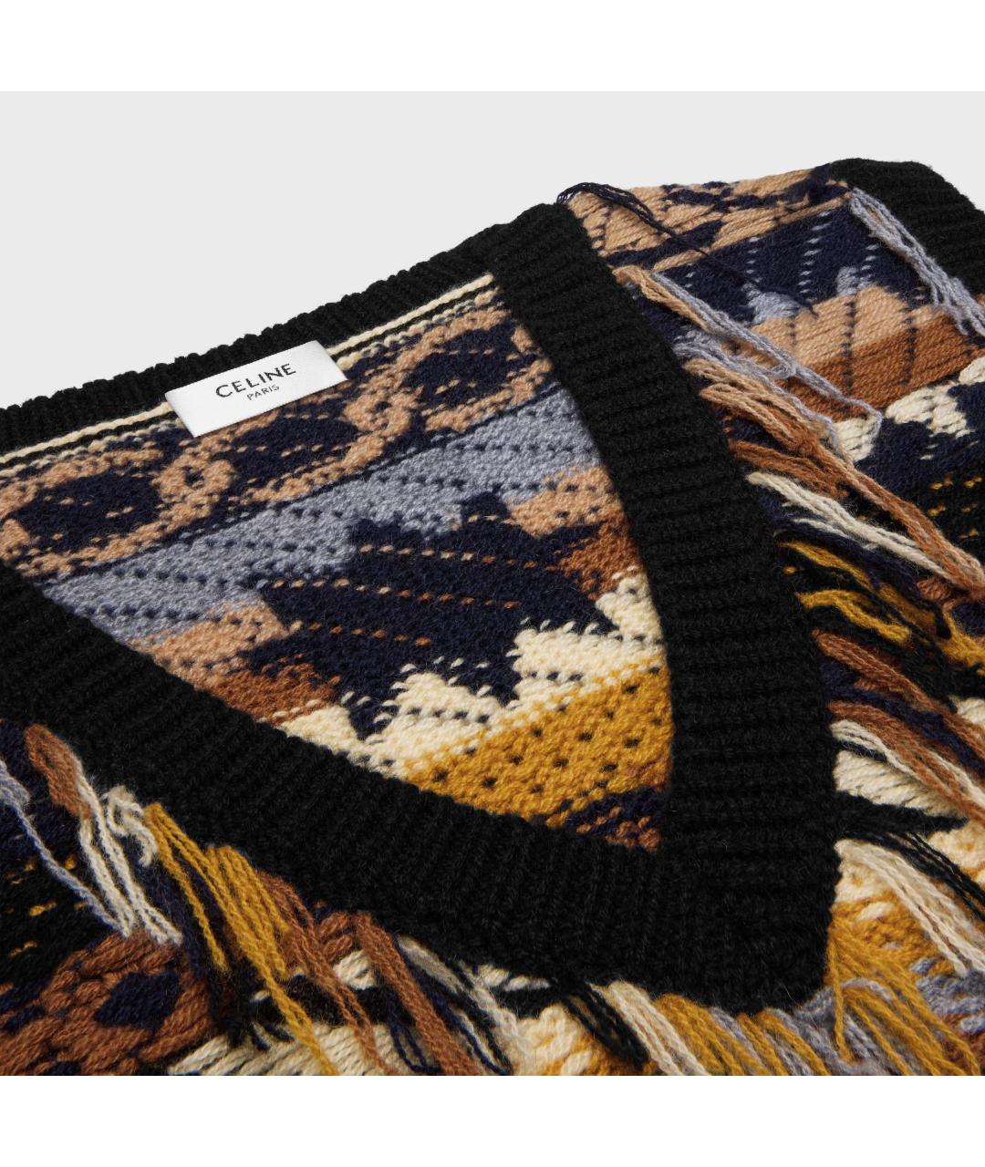 CELINE Коричневая кашемировая жилетка, фото 3