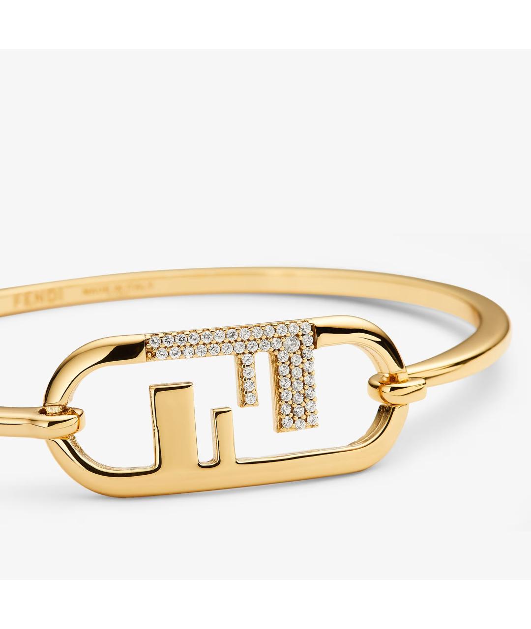 FENDI Золотой металлический браслет, фото 2